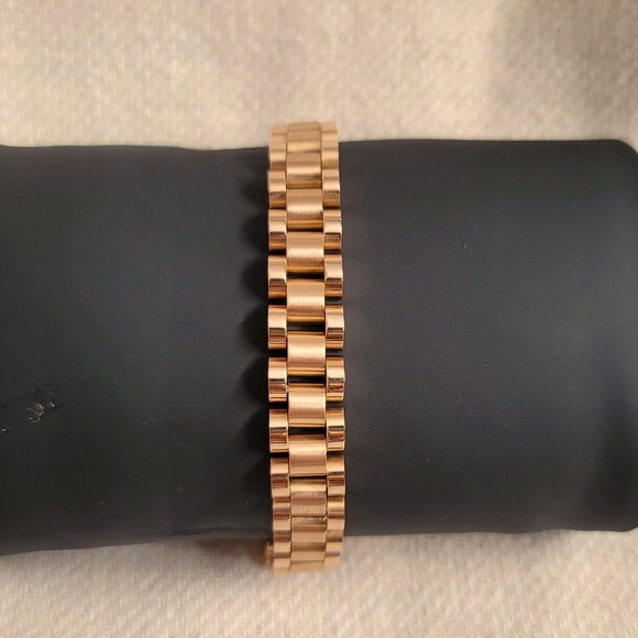 Rose gold 3 link watch Bracelet - Picture 3 of 7